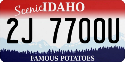 ID license plate 2J7700U