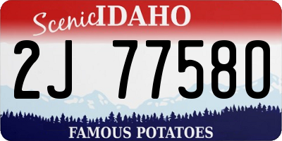 ID license plate 2J7758O