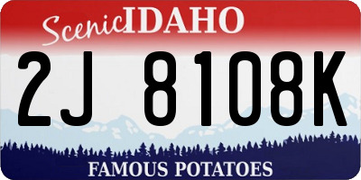 ID license plate 2J8108K