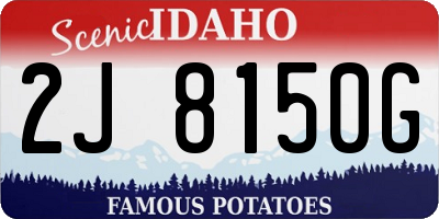 ID license plate 2J8150G