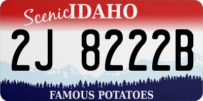 ID license plate 2J8222B