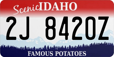 ID license plate 2J8420Z
