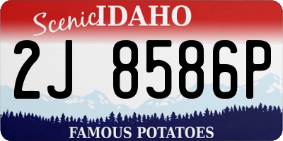 ID license plate 2J8586P