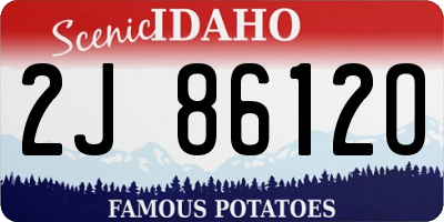 ID license plate 2J8612O