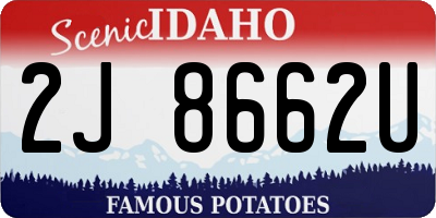 ID license plate 2J8662U