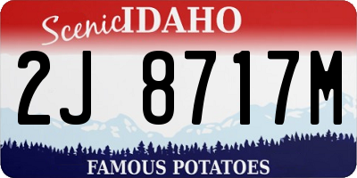 ID license plate 2J8717M