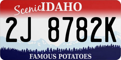 ID license plate 2J8782K