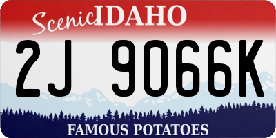 ID license plate 2J9066K
