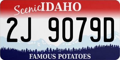 ID license plate 2J9079D