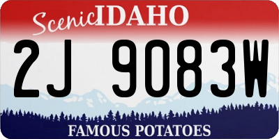 ID license plate 2J9083W
