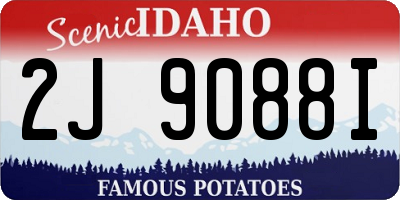 ID license plate 2J9088I