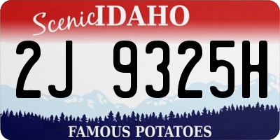 ID license plate 2J9325H