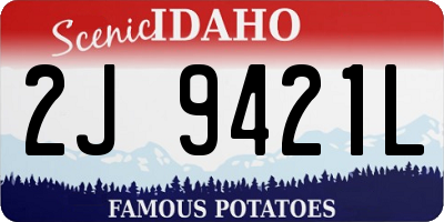 ID license plate 2J9421L