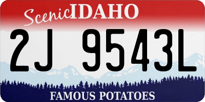 ID license plate 2J9543L