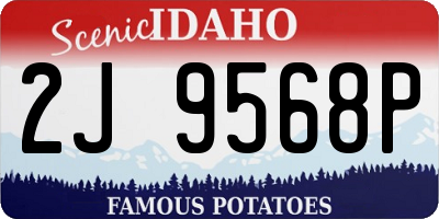 ID license plate 2J9568P