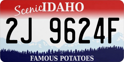 ID license plate 2J9624F