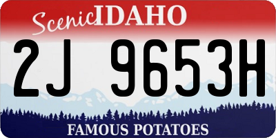 ID license plate 2J9653H