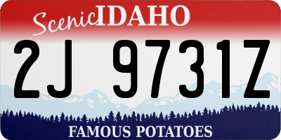 ID license plate 2J9731Z