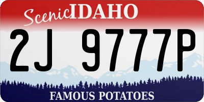 ID license plate 2J9777P