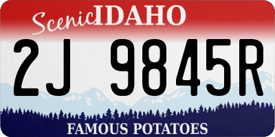 ID license plate 2J9845R