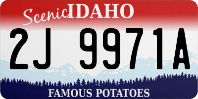 ID license plate 2J9971A