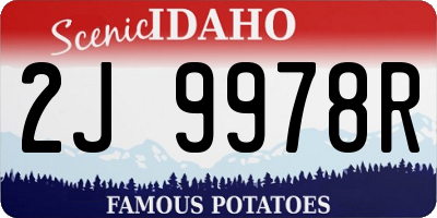 ID license plate 2J9978R