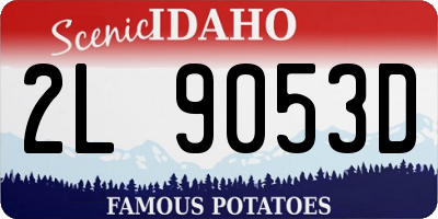 ID license plate 2L9053D