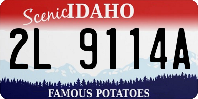ID license plate 2L9114A