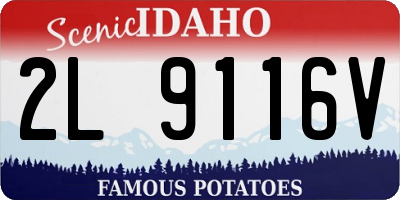 ID license plate 2L9116V