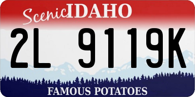 ID license plate 2L9119K
