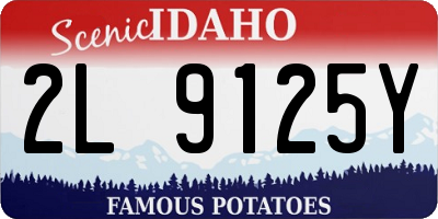 ID license plate 2L9125Y