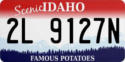 ID license plate 2L9127N