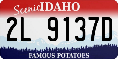 ID license plate 2L9137D