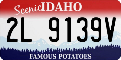 ID license plate 2L9139V