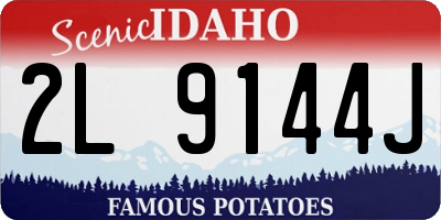 ID license plate 2L9144J