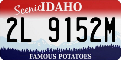 ID license plate 2L9152M