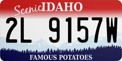 ID license plate 2L9157W