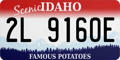 ID license plate 2L9160E