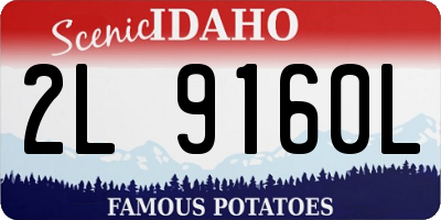 ID license plate 2L9160L