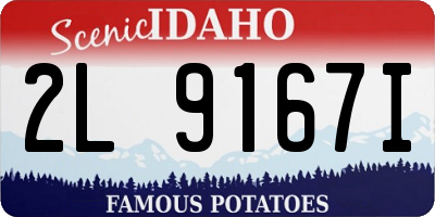 ID license plate 2L9167I