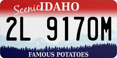 ID license plate 2L9170M