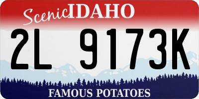 ID license plate 2L9173K