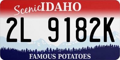 ID license plate 2L9182K