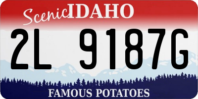 ID license plate 2L9187G