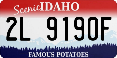 ID license plate 2L9190F