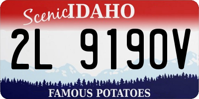 ID license plate 2L9190V