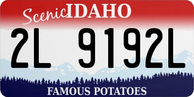 ID license plate 2L9192L