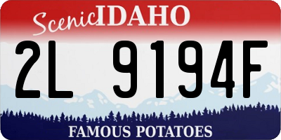 ID license plate 2L9194F