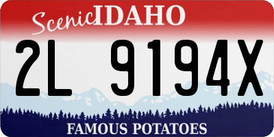 ID license plate 2L9194X