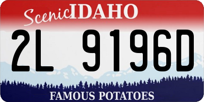 ID license plate 2L9196D